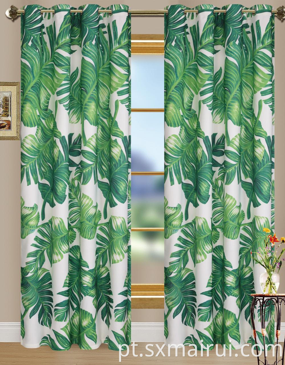 Printed Blackout Grommets Curtain